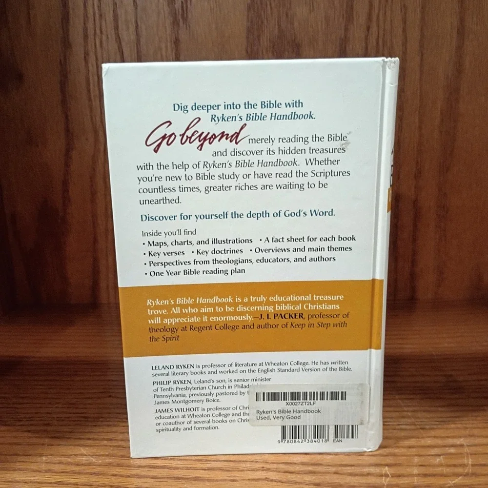 Rykan's  Bible Handbook By Rykan, Rykan & Wilhoit Hardcover